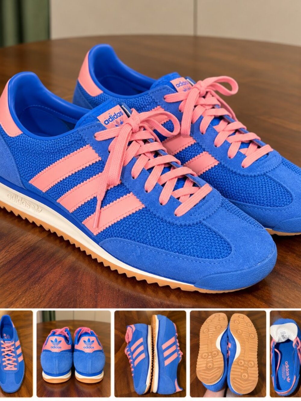 Adidas SL 72 OG Blue Pink Sneakers Women’s US 8 Retro Low Top